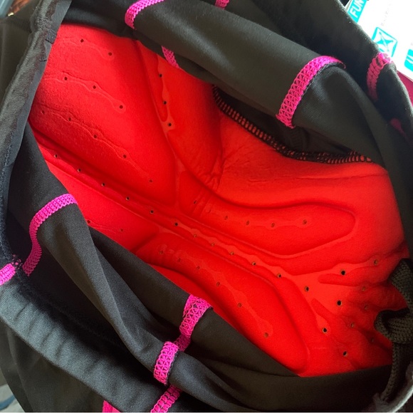 Zity Women's Pants Padded Black & Pink Zips at bottom of each leg Size S - Picture 11 of 11